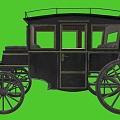 Carriage Ragcar Box Car Old Shanghai 3d model