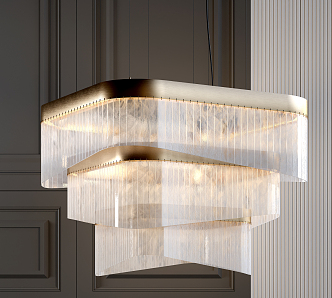 Light Luxury Crystal Chandelier 3d model