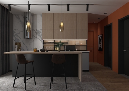 Modern Kitchen Restaurant 3d model