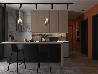 Modern Kitchen Restaurant 3d model