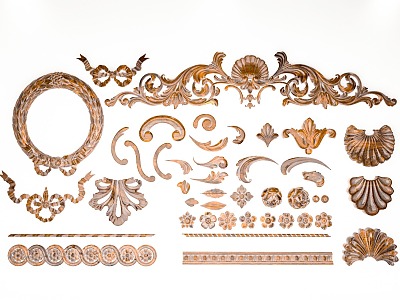 European carved component 3d model