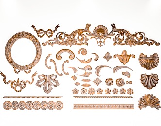 European carved component 3d model