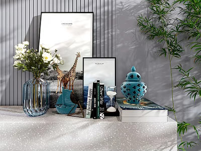 Modern ornaments combination 3d model