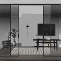 Black Vertical Slat Sliding Doors Design For Modern Interior Office And Living Space