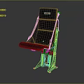 Shadow Black Sports Seat For Simulation Gaming With Metal Frame And Stable Support