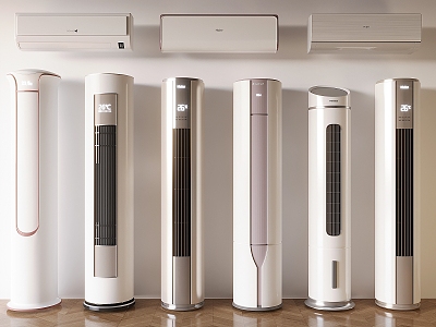 Modern Vertical Cylindrical Air Conditioner Wall Mounted Air Conditioner Intelligent Air Conditioner 3d model