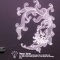 Creative Artistic Neon Lamp Combination With Intricate Curved Patterns And Modern Design