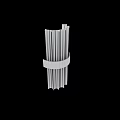 Elegant Modern Wall Sconces With Transparent Glass Stripes And Golden Rings