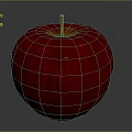 Juicy Ripe Red Apple With Shiny Vibrant Surface And Natural Stem