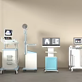 Modern Mobile Medical Devices With Display Screens For Hospital Diagnostic Use