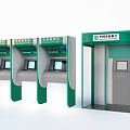 China Construction Bank ATM Machines As Modern Public Facilities With Kiosk Design
