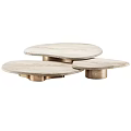 Modern Coffee Table Designs With Marble Tops And Metal Bases In Black White Brown