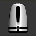 Zibart Silver Electric Kettle With Stainless Steel Body And Black Handle