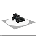 Rugged Space Exploration Vehicle With Heavy Duty Tires And Advanced Cosmic Equipment