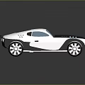 Futuristic Silver And Black Car Design With Streamlined Body And Alloy Wheels