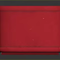Red Post Box With Classic Design Postal Emblem Stickers And Concrete Base