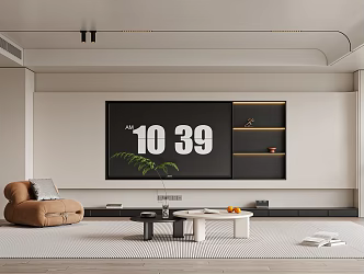 TV background wall TV ornaments 3d model