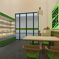 Fresh Nutritious Tasty Restaurant With Open Kitchen Vegetable Display And Modern Seating
