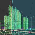 Multiple Modern High Rise Residential Buildings With Green Landscaping And Trees