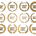 Golden Wheat Wreath Decorative Ornaments With Various Designs And Styles