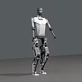 Intelligent Humanoid Robot with White Body Blue Head and Mechanical Limbs Design 3d model