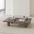Modern Middle Ancient Solid Wood Coffee Table 3d model