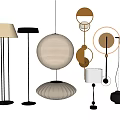 floor lamp chandelier decorative lamp wall lamp 3d model