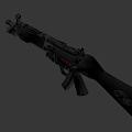 Black Combat Rifle With Metal Barrel Magazine And Classic Design Features