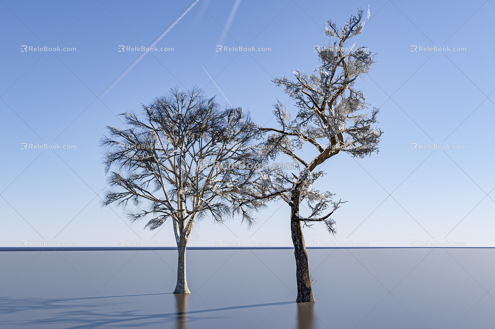 Modern Tree Snow Tree Arbor Dead Tree 3d model