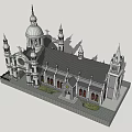 Historic Architectural Building With Dome Spires Arched Entrance And Stained Glass Windows