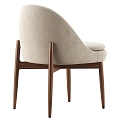 Modern Light Luxury Casual Chair Single Chair Dining Chair 3d model