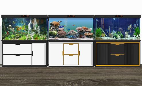 Modern Fish Tank Aquarium Fish Tank 3d model