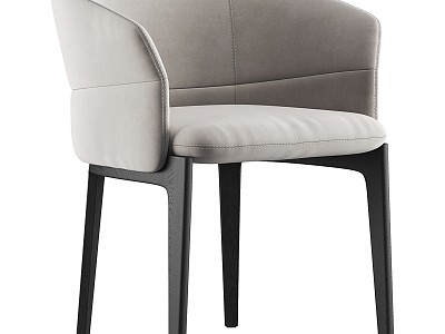 Molteni Fabric Leather Dining Chair 3d model