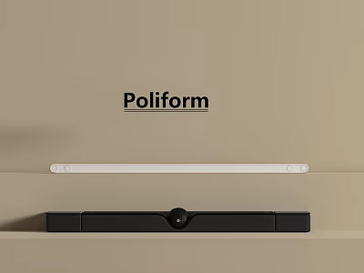 Poliform White And Black Soundbar Wireless Home Audio Theater Speaker System 3d model