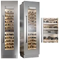 Modern Stainless Steel Kitchen Appliances Featuring Wine Cooler Range Hood Cooktop And Ovens
