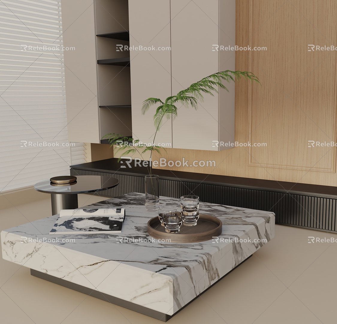 Modern coffee table model