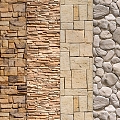 Background stone wall brick wall culture stone wall 3d model