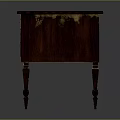 Vintage Wooden Desk With Drawers And Carved Legs Classic Design Sturdy Structure