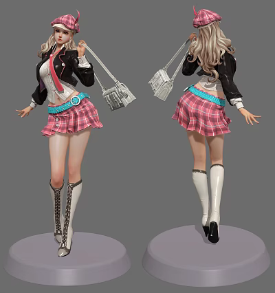 Modern Woman Fashion Girl 3d model Modern Woman Fashion Girl 3d model