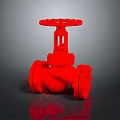 Household Essentials Red Gate Valve With Wheel Handle For Home Plumbing Use