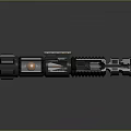 Disassembled Mechanical Device Exploded View With Gears Orange Core And Modules