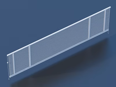 Modern White Window Blinds With Sleek Design For Home Window Covering 3d model