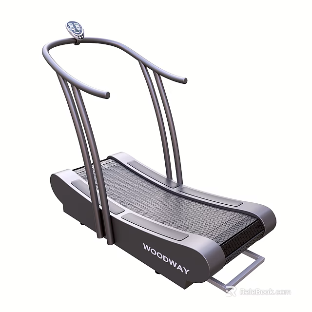 WOODWAY Modern Curved Treadmill Professional Fitness Equipment For Home Gym Use 3d model 