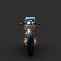 Futuristic Motorcycle Design With Black Frame Yellow Accents And Large Tires