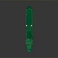 Green Deck Red Hull Maritime Vessel With White Superstructure And Antennas