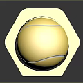 Decorative Trophy With Golden Sphere Top And Black Hollow Base Design