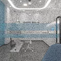 Modern Wushi Dental Clinic Interior With White Reception Desk And Marble Floor