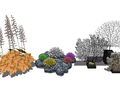 Modern Ornaments Coral 3d model Modern Ornaments Coral 3d model