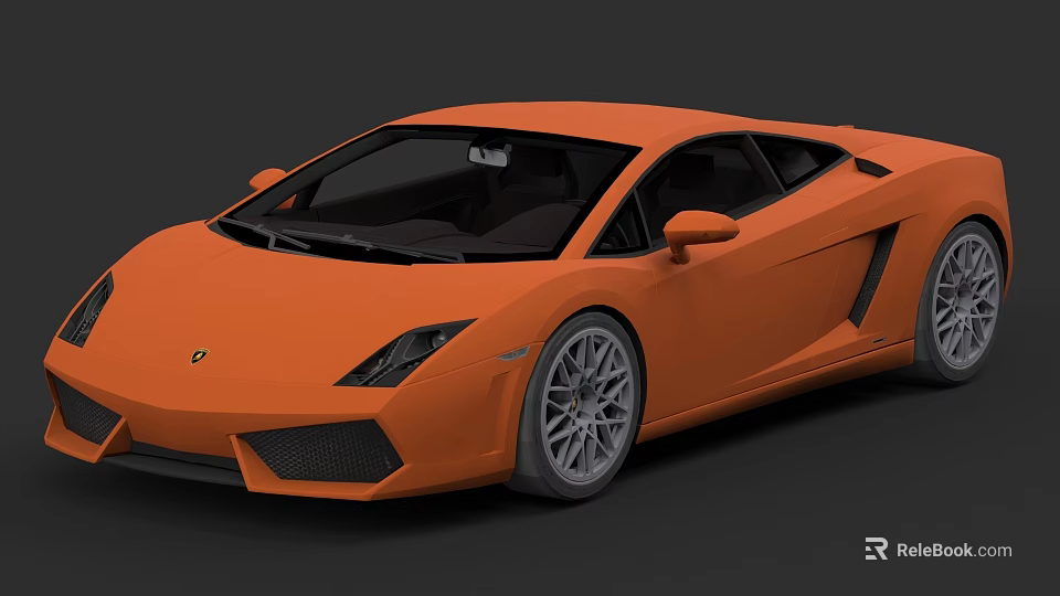 Orange Sports Car With Sleek Aerodynamic Design And Alloy Wheels 3d model 