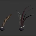 Feather Shaped Home Living Accessories With Round Base And Textured Plumes
